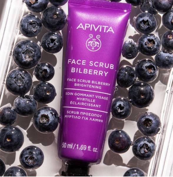 Apivita Face Scrub Bilberry 50ml, .